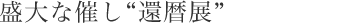 盛大な催し、還暦展